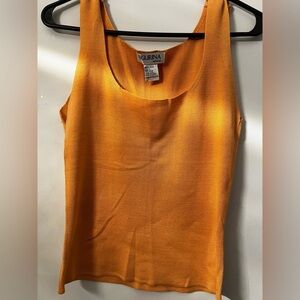 Figurina 100% Silk Orange Glam Summer Tank Top Size L
